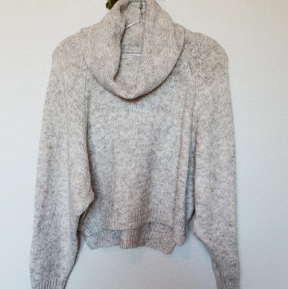 Sincerely Jules Cowl Neck Crop Sweater